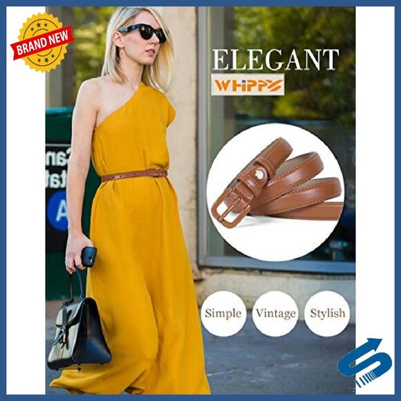 Skinny Leather Belt Pin Buckle Thin Waist Belt for Jeans Pants main image 6